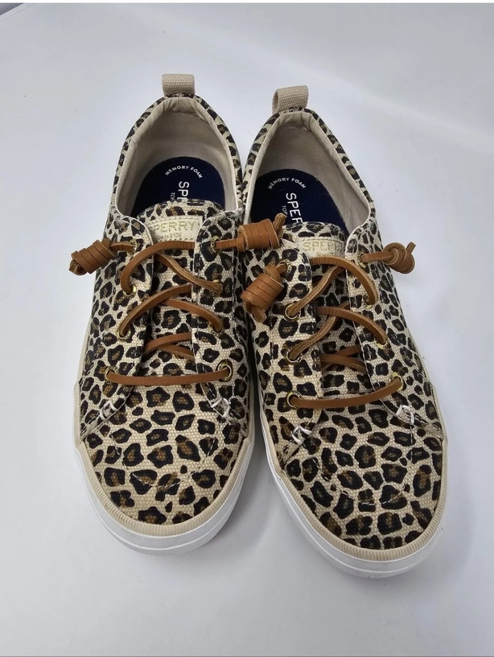 SPERRY Women's Leopard Cheetah Print Sneakers Size 8